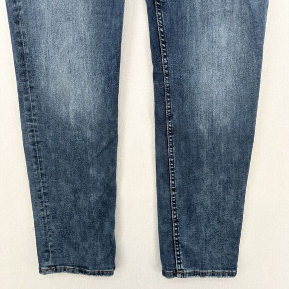 Silver Jeans Womens 33 Suki Slim Midrise Blue Stretch Denim Distressed - Picture 4 of 13